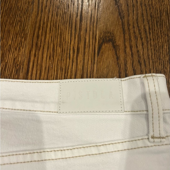 Pistola Charlie High Rise Straight Crop Jeans White Size 32 - Picture 8 of 8